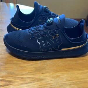 Men’s Under Armour Notre Dame Blue and Gold Athletic Shoes